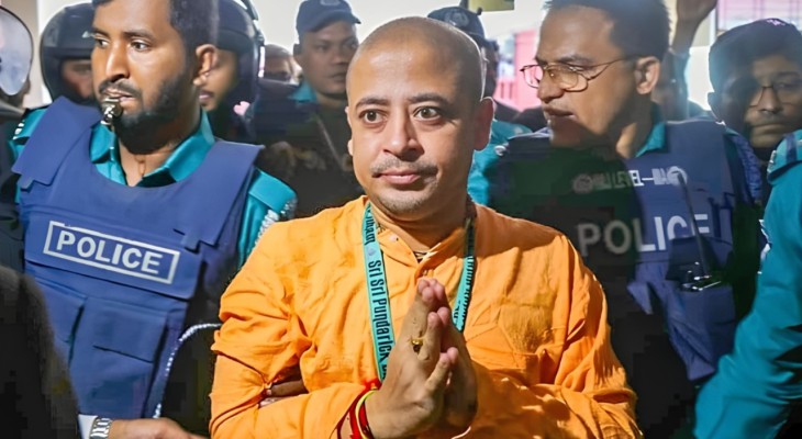 মায়ের মৃত্যু: প্যারোলে মুক্তি পেলেন চিন্ময় কৃষ্ণ